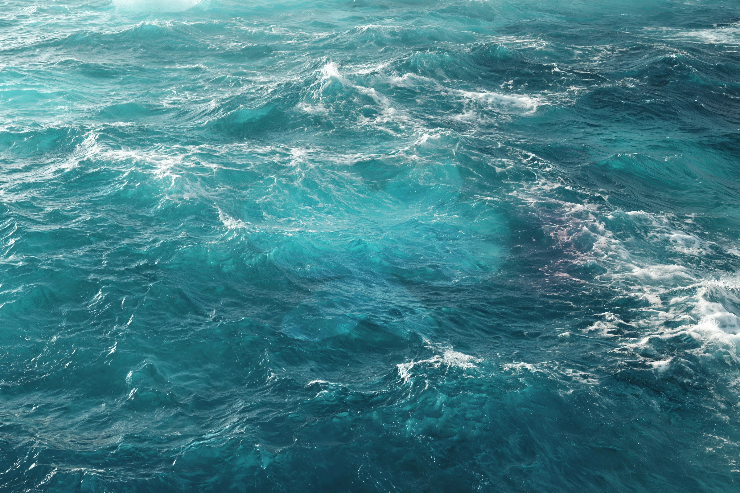 Ocean artwork with the Josh Michael bloom embedded in the water